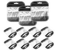 HIAKDOFT 100 pièces Lot Rangement Bijoux Noirs Pochettes Scellables Étanches pour Colliers Petits Articles de Rangement Polyvalents