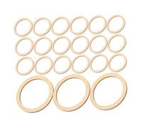 HIAKDOFT 100 pièces Puces Rondes pour Décoration DIY Artisanat Scrapbooking Embellissements Naturels Vierge pour Création Festive et Maison