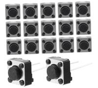 HIAKDOFT 100pièces Boutons Poussoirs Tactiles Momentanés Micro pour PCB Broches Robustes Et Fiables pour Projets Électroniques Et Prototypage