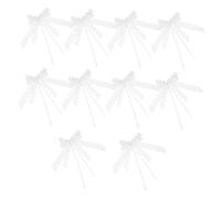 HIAKDOFT 10pièces Bows Tulle Transparent pour Décoration De Voiture De Mariage Nœuds pour Poignées De Portes Et Rétroviseurs Accessoires Élégants pour Cérémonie Et Réceptions