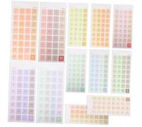 HIAKDOFT 12 Feuilles Autocollants Date Calendrier Familial Étiquettes Index Multifonctions pour Planner Portable Organiseur Hebdomadaire Pratique pour Bureau et Étudiants