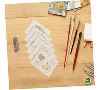 HIAKDOFT 12 pièces à Peindre Préimprimé Découpes Dornements Variés pour Garçon Fille Supports Carrés Vierges pour Projets Artistiques et Activités Éducatives