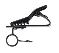 HIAKDOFT 12 pièces Clips Métal Noir Pince Haute Élasticité pour Micro Mini Lavalier Accessoires Mobiles Karaoké et Enregistrement