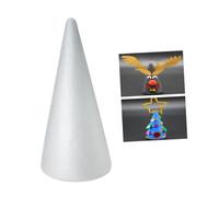 HIAKDOFT 12 Pièces cône en mousse polystyrène Boy Girl DIY CORT CONE Artisanat pour enfants artisanat de cône de mousse Hé pommes de pin pour bricolage blanche