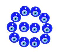 HIAKDOFT 12 Pièces Evil Eye Glass Beads Pendants For Jewelry Making DIY Collier Pendentif Accessoires