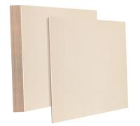 HIAKDOFT 12 Pièces Lot de Plaques Carrées Contreplaqué pour Planches de Non à Bords Lisses Robustes et Au Style pour Découpage Gravure et Décoration Maison