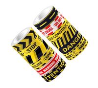 HIAKDOFT 12 Rouleaux Ruban Adhésif Transparent avec Slogans de Signalisation Chantier Autocollante pour Bricolage Décoration DIY et Marquage de Sécurité
