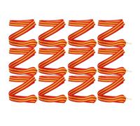 HIAKDOFT 12 Rubans Tour de Cou aux Trois Couleurs Rouge Blanc Bleu Crochet Triangulaire, 12 Pcs Lanières pour Médailles de Compétition en Fil Doré, Accessoires Multifonctions