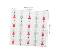 HIAKDOFT 120 pièces Serviettes Papier de Noël avec Design Cloche Jetables Absorbantes pour Dîner Festif Décorations de Table Résistantes Décoloration Pratiques pour Fêtes de Noël