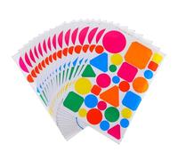 HIAKDOFT 15 Feuilles Étiquettes Autocollantes Colorées Rondes pour Codage Multi-usages Petites Pastilles Adhésives pour Organisation Bureau École et Maison Lot