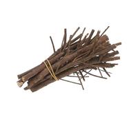 HIAKDOFT 15 Pièces de cône de pin de Noël faux petit Tiches de Noël avec des pommes de pin Décoration sec Artisanat bâtons pour Journal