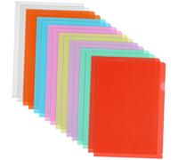 HIAKDOFT 16 pièces Dossiers Transparants Type Plastique Couleurs Translucides pour Protection et Organisation de Documents