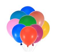 HIAKDOFT 18 pcs Ballons Latex Rond Épais Couleurs Mélangées pour Décoration Fête Garçon Fille Sûr et Naturel