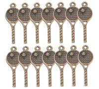 HIAKDOFT 18 pcs Breloques Raquette Tennis Vintage DIY Accessoires Bijoux Pendentifs pour Bracelets Colliers Création Manuelle