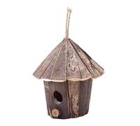 HIAKDOFT 1pièce Nichoir Bois Naturel pour Oiseaux Maison Bois pour Jardins Et Décorations Intérieures Abri Sécurisé pour Nicher Et Élever des Oisillons