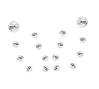 HIAKDOFT 2 Cordes Suspensions Boules Disco Miroir Facettes Réfléchissantes Décoratives pour Fête Anniversaire Mariage et Bar Guirlande Brillante pour Maison et Ktv Lot