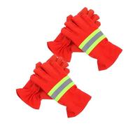 HIAKDOFT 2 Paires Gants Incendie Résistants Chaleur pour Secours Urgence Gants Isolants Antidérapants Protection Haute Température pour Pompiers Confort et