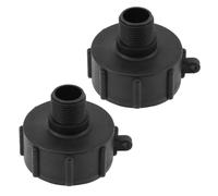 HIAKDOFT 2 pièces Adaptateur IBC pour Cuve Raccord Accessoire Tonte Connecteur Réservoir Étanche Lot pour Valves et Tuyaux Arrosage