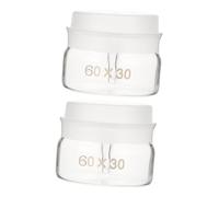 HIAKDOFT 2 Pièces Bouteilles de Pesée Verre avec Support Simple pour Laboratoire Éprouvette Chimie pour Pesée Déchantillons Usage et