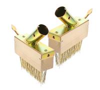 HIAKDOFT 2 Pièces Brosse à Désherber Fil avec Manche Brosse Antidérapante pour Fissures Outil pour Éliminer Mousse et Mauvaises Jardin et Cour