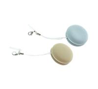 HIAKDOFT 2 pièces Chiffon Microfibre Double Face Nettoyant Lunettes et Écrans Macaron Nettoyage Doux Sans Rayure pour Téléphone Ordinateur Lentilles Accessoire Portable avec Attache Clé