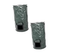 HIAKDOFT 2 pièces de Jardin Capacité pour Déchets Verts et Tombées Portable et Collecteur de Compost Extérieur pour Balcon et Espace