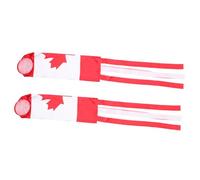 HIAKDOFT 2 pièces Décorations Drapeau Vent Suspendu Motif Canada Érable Couleur Vive pour Extérieur Jardin Festival