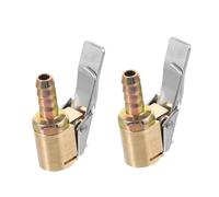 HIAKDOFT 2 pièces Embout Gonflage Pneus Voiture Cuivre Pince Clip Verrouillage Air Chuck pour Compresseur Portable Accessoire Gonfleur Pneumatique Adapté Voitures Camions et