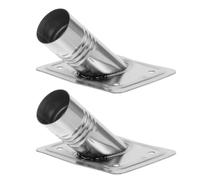 HIAKDOFT 2 Pièces Embouts de Poignée Acier Inoxydable Adaptateurs Filetés Antidérapants pour Manches Métalliques et Bois Kit de Réparation pour Manches Télescopiques de Balai et Serpillière