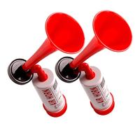 HIAKDOFT 2 pièces Klaxon à Air pour Supporters Trompette Portable pour Événements et Célébrations Accessoire de Cheer avec Graphismes Colorés pour Ambiance Festive