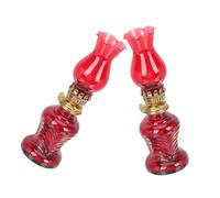 HIAKDOFT 2 pièces Lampe à Huile Verre Lanterne Rétro Kérosène pour Éclairage Romantique Extérieur Lampe Tempête Vintage pour Camping et Tente Mèche Incluse Ambiance Chaleureuse et