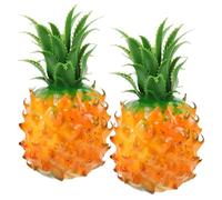 HIAKDOFT 2 Pièces Lot de 2 Boules d'Antenne Ananas en Plastique Résistant aux Intempéries, Décoration Amusante Toit de Voiture, SUV et Pick-Up, Accessoire Extérieur Original pour Antenne de