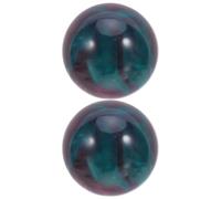 HIAKDOFT 2 Pièces Lot de 2 Boules de Handball en Résine 50Mm Motif Marbré Violet pour Exercices Main, Thérapie Ergonomique, Décoration de Bureau, Sphères Décoratives Polyvalentes