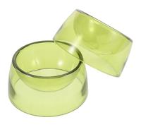 HIAKDOFT 2 pièces Lot de Gamelles pour Petits Animaux Bol Alimentaire Anti-Renversement pour Hamster Hérisson Cobaye Bol Plastique Rond Vert Matcha Capacité Suffisante et Facile à Nettoyer
