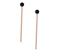 HIAKDOFT 2 pièces Maillets Bois pour Tambour Éthéré Baguettes Percussion Performance Mallets Caoutchouc pour Xylophone Marimba Tambours à Main Compact Portable