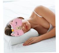 HIAKDOFT 2 pièces Masque Nuit Yeux Doux Cache Œil Confortable et Occultant pour Dormir Voyage et Maison Motifs Animaux Blanc Rose