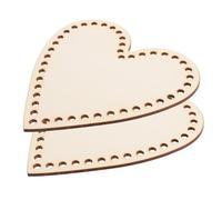 HIAKDOFT 2 pièces Mini Cadre à Broder Bois Forme Cœur Base Panier pour Tissage DIY Kit Matériel de Vannerie Léger et Portable pour Fixation Tissu et Artisanat