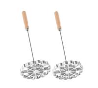 HIAKDOFT 2 Pièces Moule à Bunuelos Aluminium à Haute Température pour Biscuits Snacks et Friture Maison Cuisson Uniforme et Nettoyage Facile