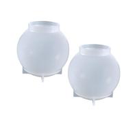HIAKDOFT 2 pièces Moule Sphérique Silicone pour Résine Moulage Précis de Boules Cristal Décoratives Résistant Haute Température pour Ornements Maison Bureau