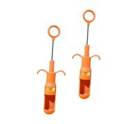 HIAKDOFT 2 pièces Outil Dénoyauteur Inox Portable pour Dattes Rouges et Jujubes Ressort Automatique Efficacité Améliorée Adapté Fruits Secs et Lot