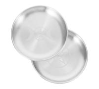 HIAKDOFT 2 Pièces Plateau Rituel Fer Bol Plat Rond Décoratif pour Offrandes Porte-Bijoux et Bougies Motifs Pentagramme et Triple Lune Accessoire Ésotérique pour Rituel et Tarot Argenté