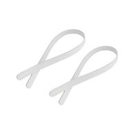 HIAKDOFT 2 Pièces Poignée de Sac Cuir PU Blanche Lot de Anses Durables pour Tote Bag Bandoulière Remplaçable à Couture Manuelle Accessoires DIY pour Femmes