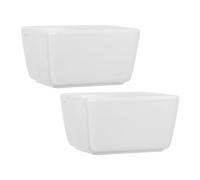 HIAKDOFT 2 pièces Pot Sucrier Céramique Multifonctionnel pour Sucre Morceaux Bonbons et Sachets Récipient Rectangulaire Élégant pour Cuisine Café Restaurant
