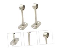 HIAKDOFT 2 pièces Support de Tringle Acier Inoxydable pour Plafond et Mur Porte Tringle Robuste pour Penderie Salle de Bain et Balcon Support Solide