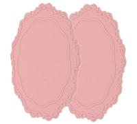 HIAKDOFT 2 pièces Tampon Sceau Cire Silicone Réutilisable Tapis Résistant Chaleur pour Démoulage Facile et Surface Antiadhésive Accessoire Artisanat DIY Rose