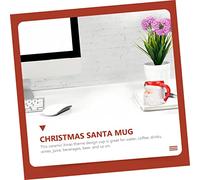 HIAKDOFT 2 pièces Tasse de Noël Céramique avec Motif Père Noël Tasse à Boire Décorative Rouge Surface Lisse sans Bavure Design Créatif pour Usage Domestique et Cadeau