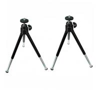 HIAKDOFT 2 pièces Trépied Téléphone Télescopique Support Mobile Compact pour Diffusion Prise de Vue sur Bureau Portable et Noir