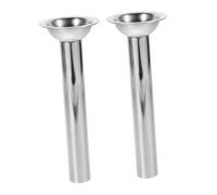 HIAKDOFT 2 pièces Tubes de Remplissage Saucisse Inox Entonnoirs Compatibles Hachoir Viande Accessoires Robustes et Faciles à Nettoyer pour Machine à Saucisses