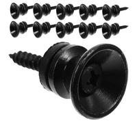 HIAKDOFT 20 ensembles Lot de Goujons Métalliques pour Sangle de Guitare et Ukulélé Fixations Antidérapantes avec Vis pour Guitares Acoustiques Électriques Basse et Ukulélé Accessoires