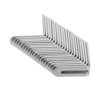 HIAKDOFT 20 Pièces Connecteurs Angle Acier Inoxydable Réglables Supports Équerre pour Fixation Meubles Renforts Stables et Polyvalents pour Assemblage Mobilier